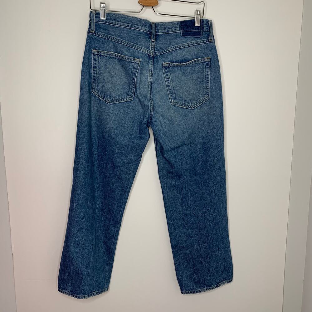 Amo Billie Jeans Womens Blue 100% Cotton Wide Leg Crop Size 27 - Picture 3 of 16